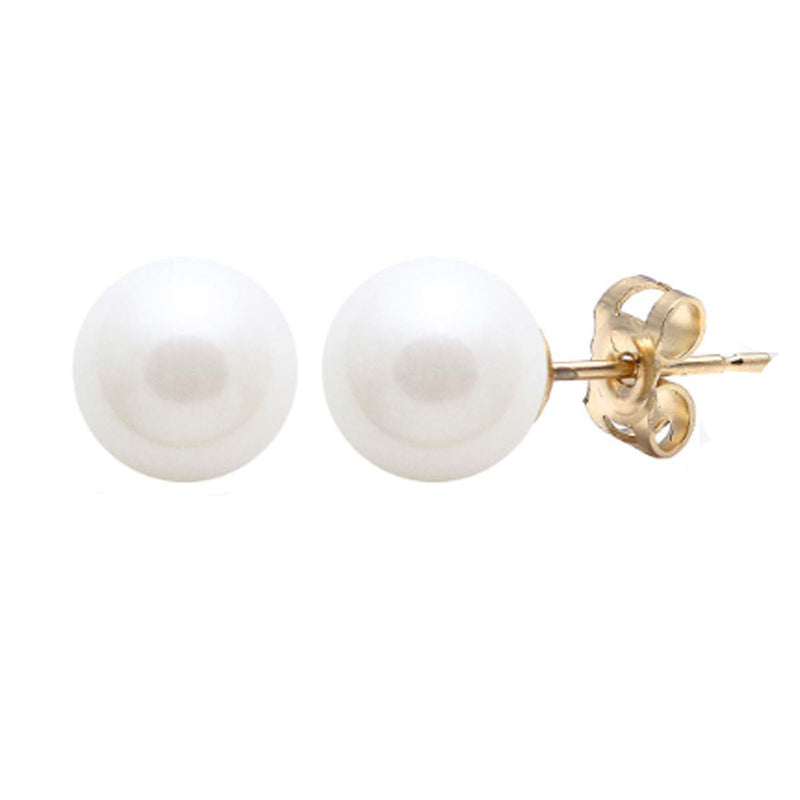 9ct Yellow Gold 5.5-6Mm Freshwater Pearl Stud Earrings