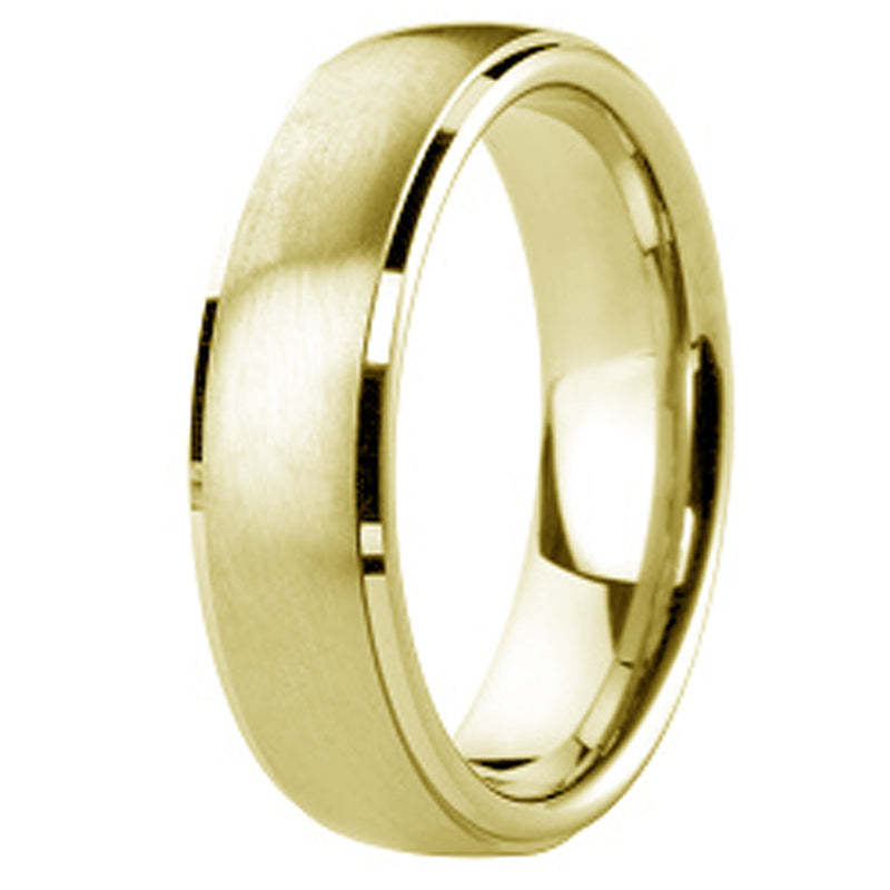 9ct Yellow Gold 6Mm Brushed Finished Wedding Ring