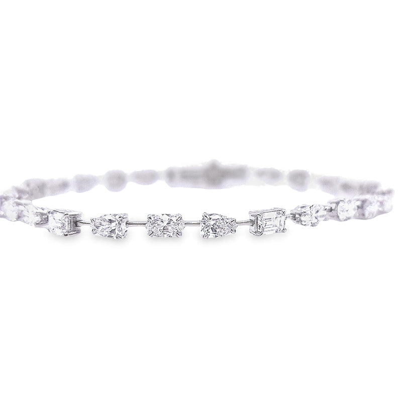 18W DIAMOND 5.43CT FGVS MULTI-SHAPED  BRACELET