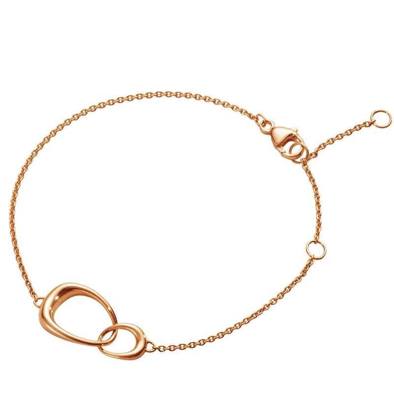 GEORG JENSEN 18CT ROSE GOLD OFFSPRING INTERLOCKING BRACELET 10012367