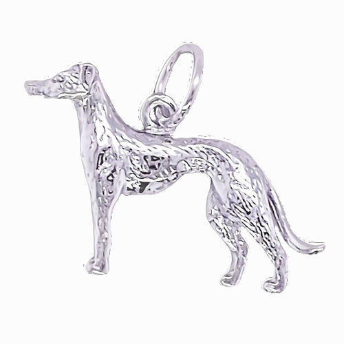 SIL GREYHOUND DOG CHARM