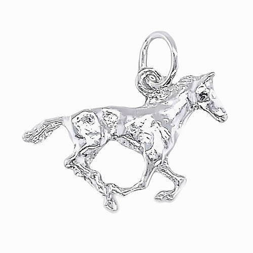 SIL GALLOPING HORSE CHARM