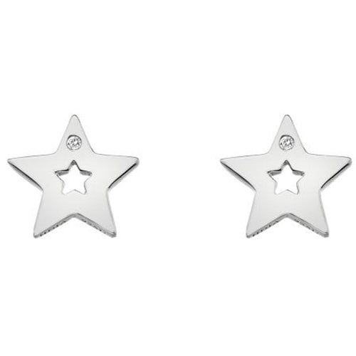 Hot Diamonds Sterling Silver Amulets Star Stud Earrings DE587