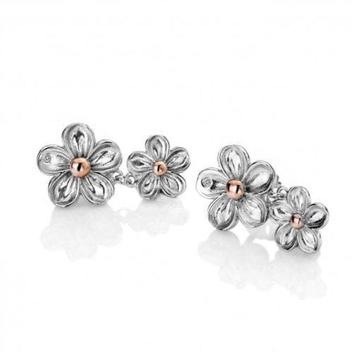 Hot Diamonds Sterling Silver Forget Me Not Drop Earring DE617