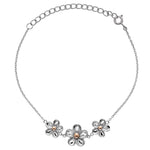 Hot Diamonds Sterling Silver Forget Me Not Bracelet DL596