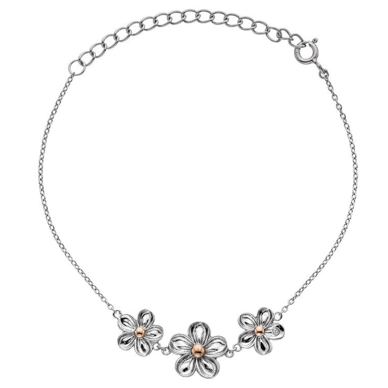 Hot Diamonds Sterling Silver Forget Me Not Bracelet DL596