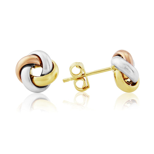 9YWR 4 STRAND KNOT STUD EARRING