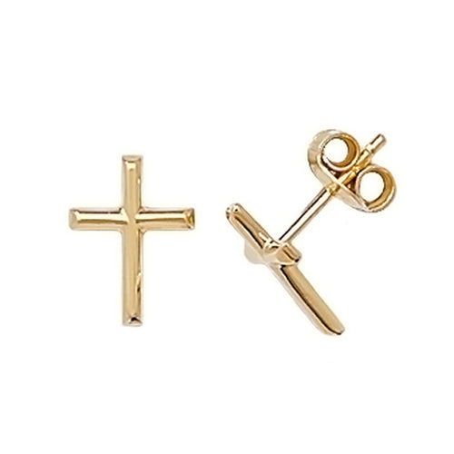 9Y CROSS STUD EARRINGS