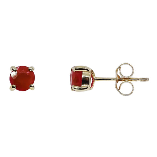 9Y 4MM CLAW SET RUBY STUD