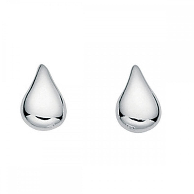 SIL POLISHED TEARDROP STUD