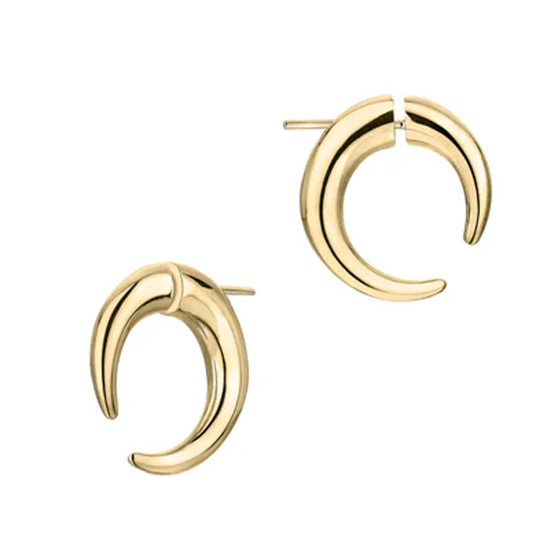 SHAUN LEANE YELLOW GOLD VERMEIL TALON SML HOOP EARRINGS QU040.YVNAEOS