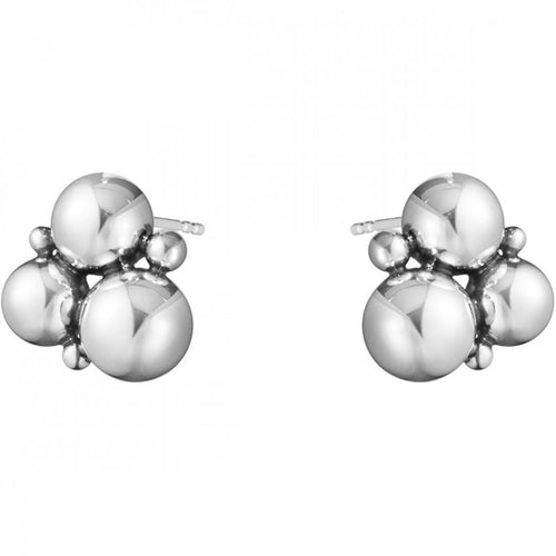 GEORG JENSEN SILVER MOONLIGHT GRAPES STUD EARRINGS