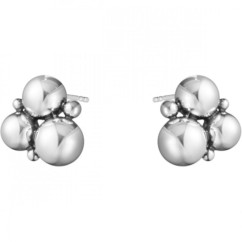 GEORG JENSEN SILVER MOONLIGHT GRAPES STUD EARRINGS