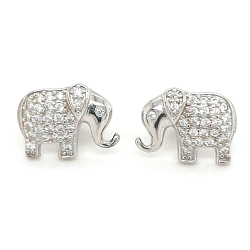 SIL CZ ELEPHANT STUD