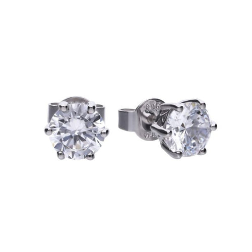 DF SIL CZ 1CT SOLITAIRE STUD