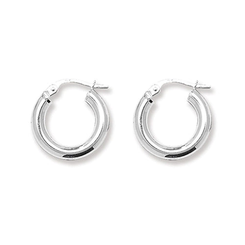 SIL 10MM PLAIN HOOP EARRING