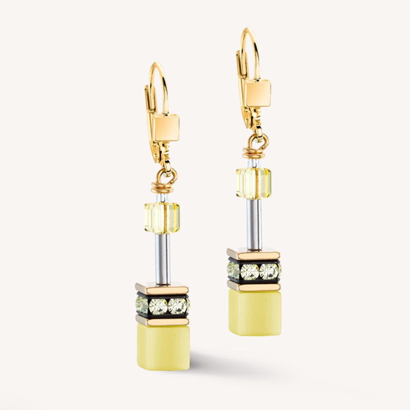 CDL MONO LIGHT YELLOW EARRINGS