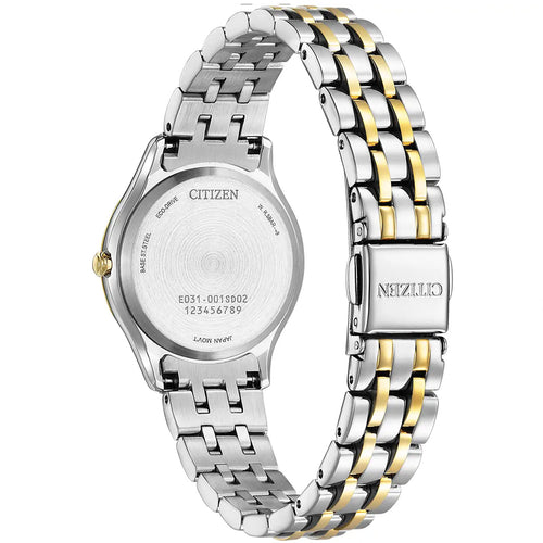 Citizen Ladies Silhouette Two-Tone Diamond Eco-Drive Watch EM1014-50A