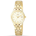 Citizen Ladies Gold Eco-Drive Bracelet Watch EW1262-55P