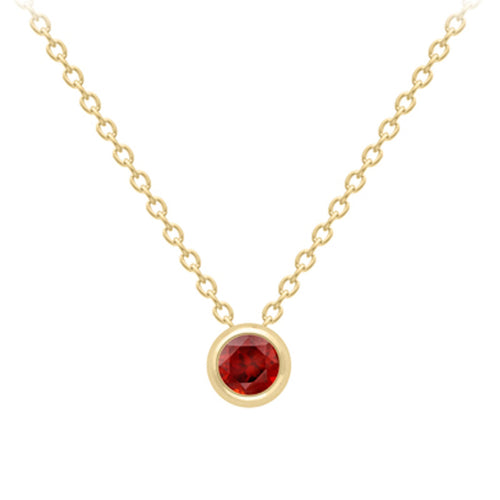 9Y GARNET NECKLACE 18'/45CM