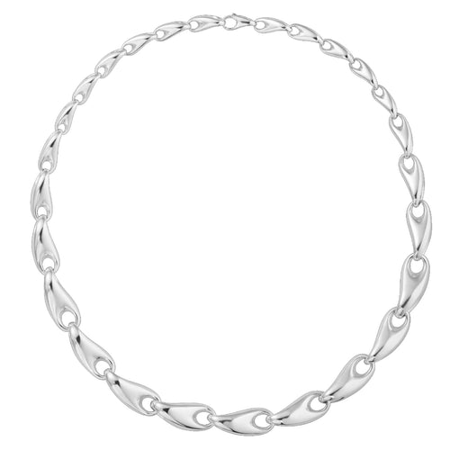 GEORG JENSEN SILVER REFLECT GRADUATED NECKLACE