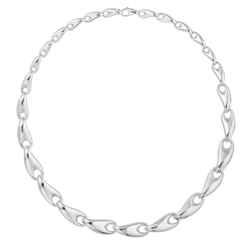 GEORG JENSEN SILVER REFLECT GRADUATED NECKLACE