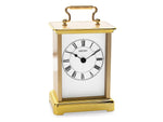 Seiko Brass Finish Quartz Alarm Carriage Clock QHE093G