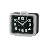 Seiko Black & Silver Quartz Bell Alarm Clock QHK062S