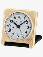 Seiko Gold Folding Travel Alarm Clock QHT015G