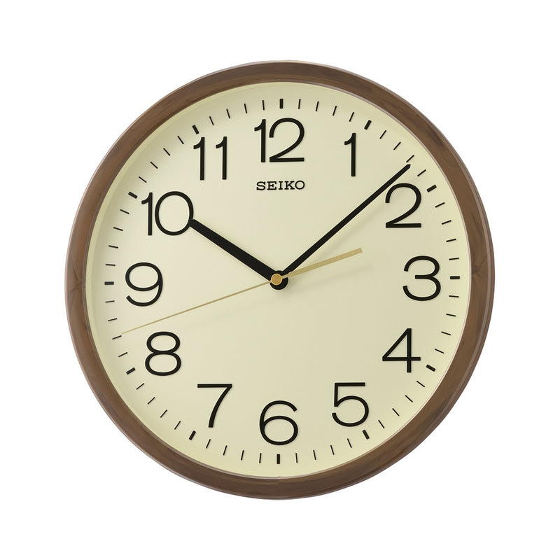 Seiko Brown Cream Dial Wall Clock  QXA808B