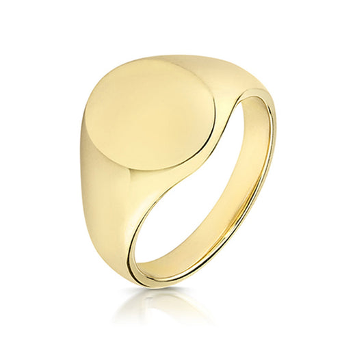 9Y 12X10MM OVAL MEDIUM SIGNET RING