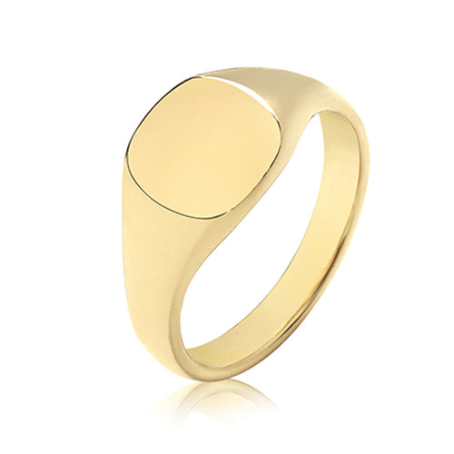 9Y 9 X 8MM CUSHION MEDIUM SIGNET RING