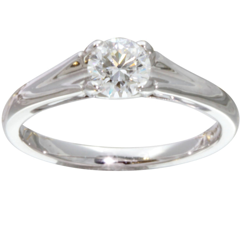 PLT DIAMOND 0.19CT FVS2 4 CLAW OMEGA SOLITAIRE RING