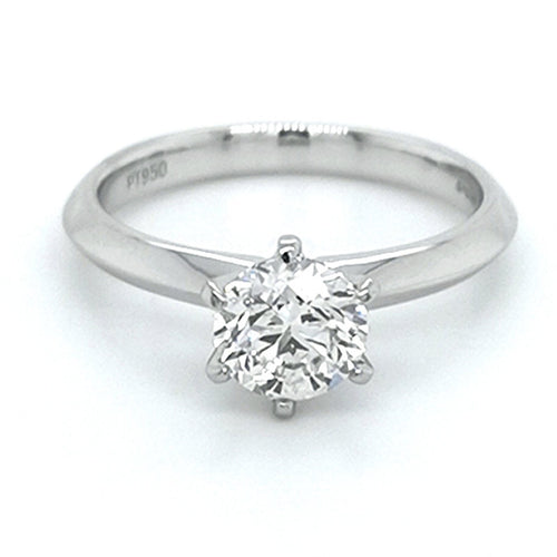 PLT DIAMOND 0.75CT GSI2 BRILLIANT CUT 6 CLAW SET SOLITAIRE RING