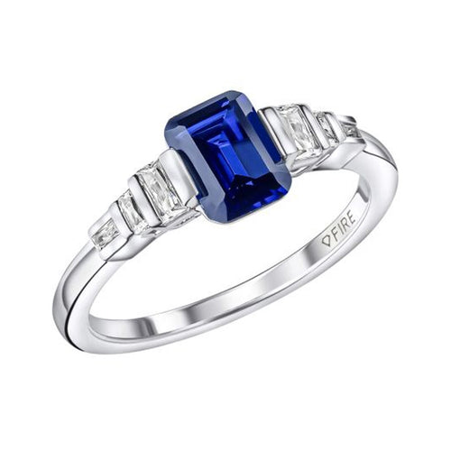 DF BLUE/WHITE CZ RING