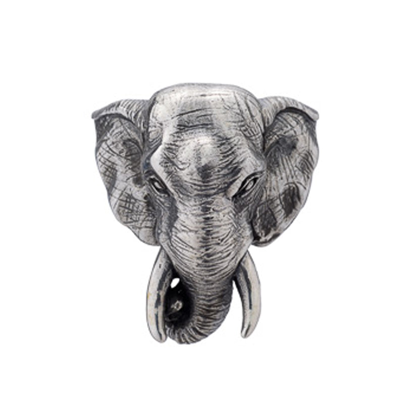 SIL ELEPHANT HEAD RING