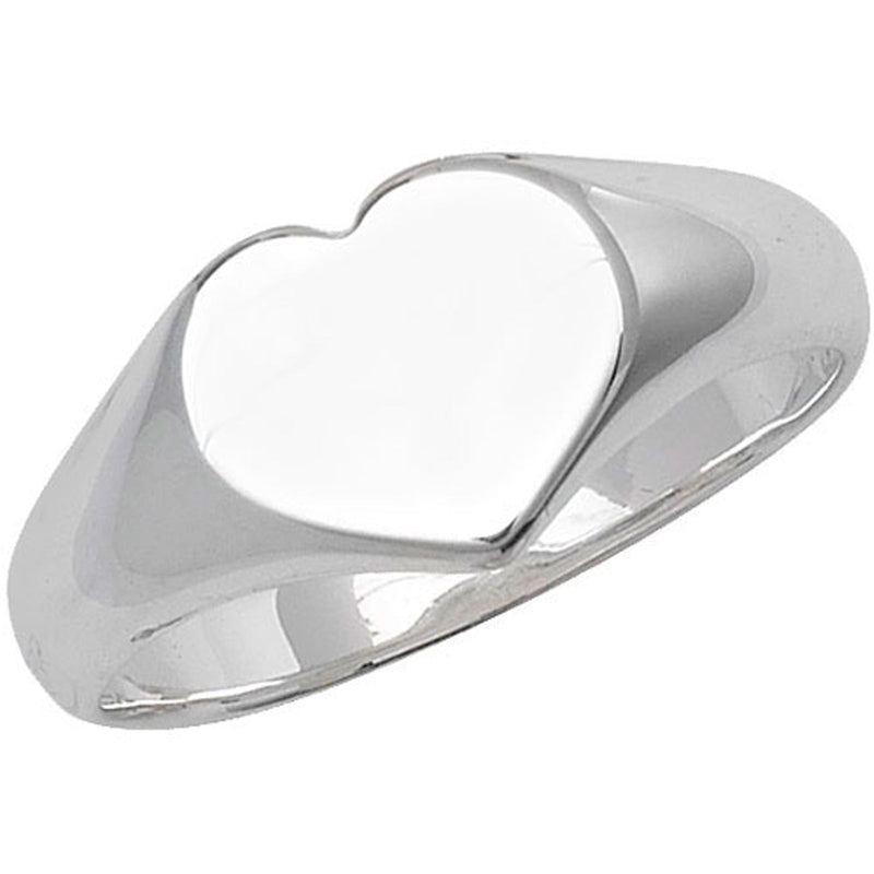 SIL SMALL HEART SIGNET RING