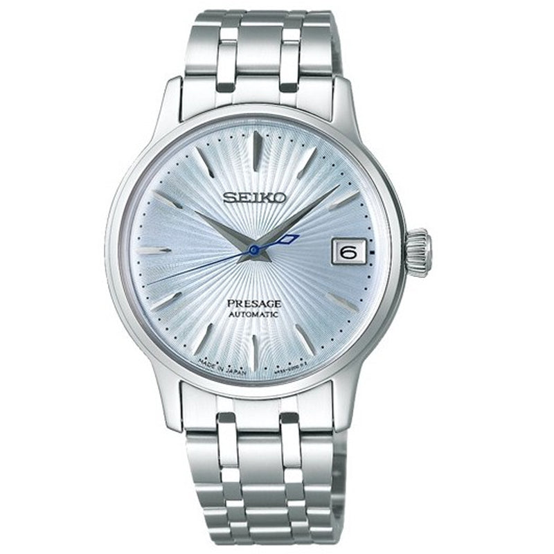 Seiko Ladies Presage Cocktail Time Light Blue Dial Automatic Bracelet Watch SRP841J1