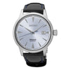 Seiko Gents Presage Automatic Silver Dial Black Leather Strap Watch SRPB43J1