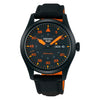 Seiko Gents Black & Orange 5 Sports Flieger Automatic Watch SRPH33K1