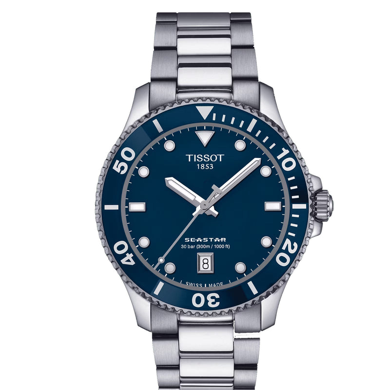 TISSOT GENTS BLUE DIAL SEASTAR QUARTZ WATCH T120.410.11.041.00 - Supplied By: WR Bullen Norwich