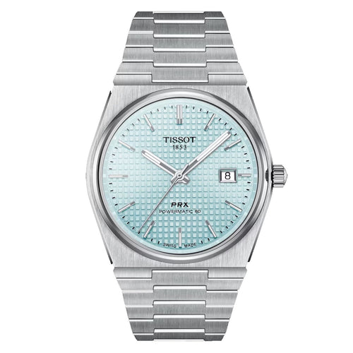 TISSOT GENTS SS ICE BLUE PRX PMATIC T137407113510 - Supplied By: WR Bullen Norwich