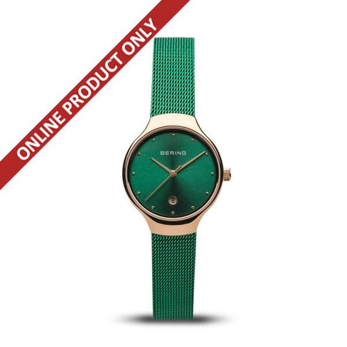 Bering Ladies Classic Quartz Green Watch 13326-868