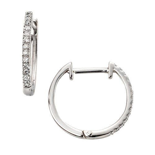 A White Gold Diamond Huggies Part Of The Norwich Jewellers Hemstocks Range