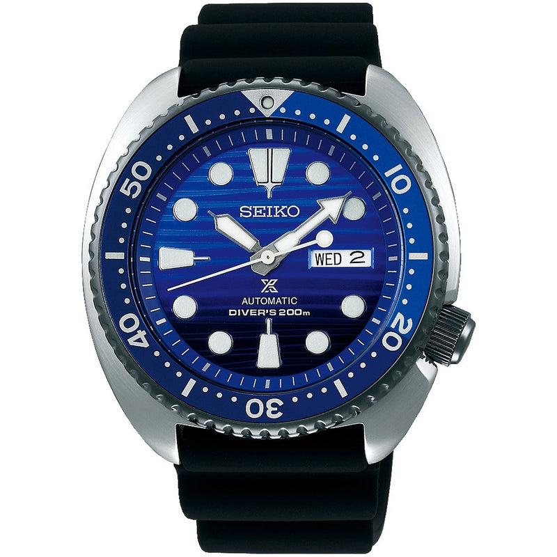 Seiko Men's Prospex 'Turtle' Save The Ocean Automatic Diver Special Edition Gents Silicone Watch SRPC91K1