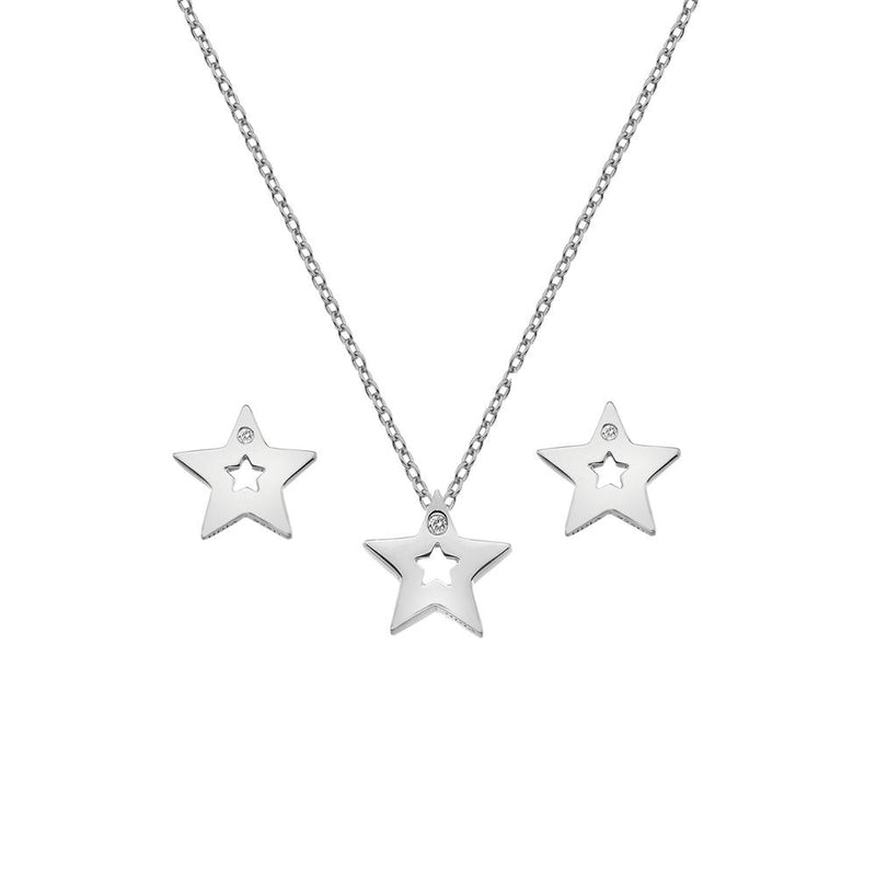 Hot Diamonds Silver & Diamond Amulets Star Set SS132